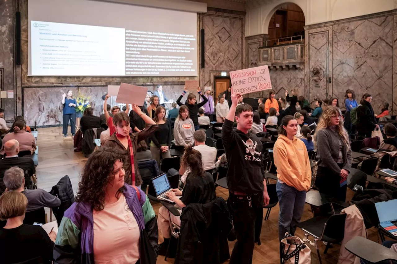 Protest an der Universität Zürich: Studierende mit Behinderung fühlen sich ignoriert