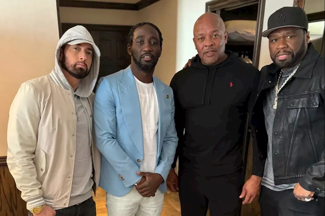 Terence Crawford joins Eminem, Snoop Dogg and 50 Cent as Dr Dre is honoured in Hollywood...