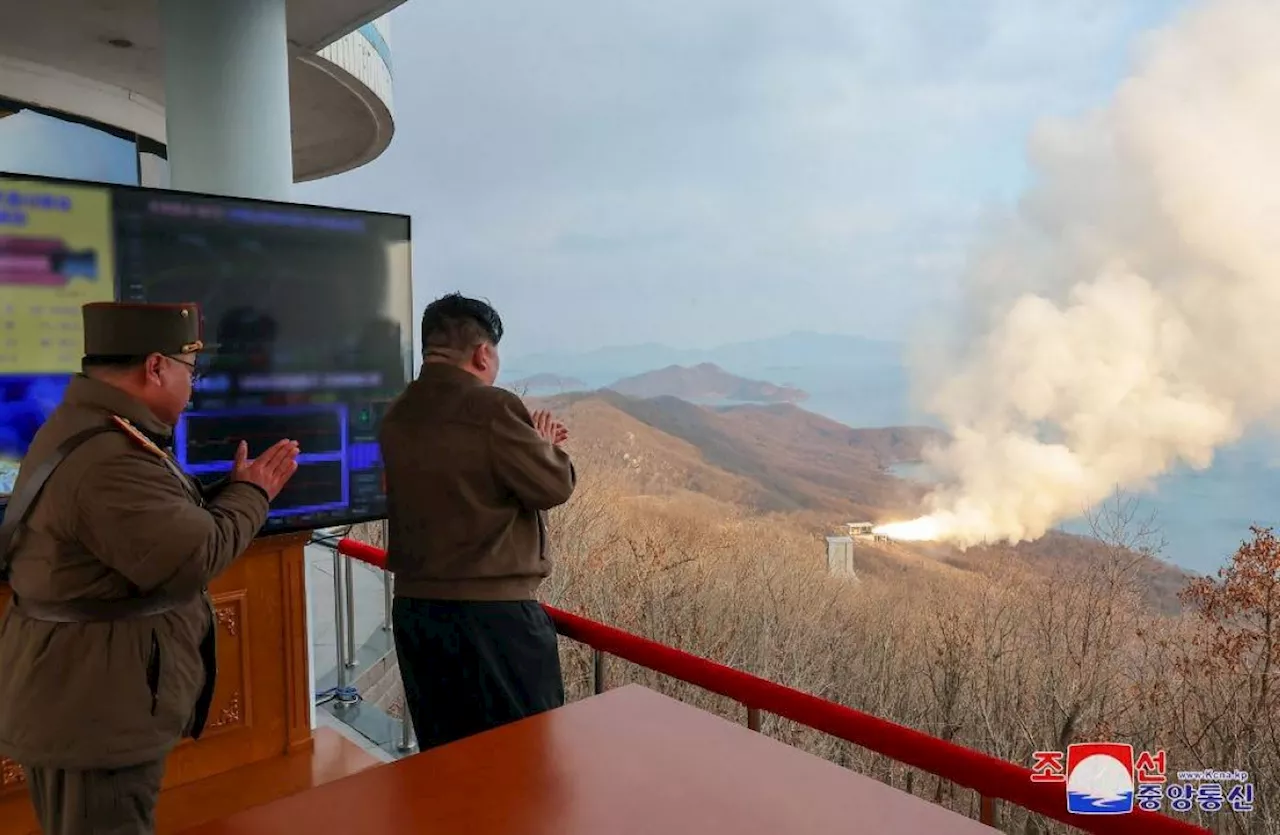 North Korea's Kim oversees hypersonic missile engine test