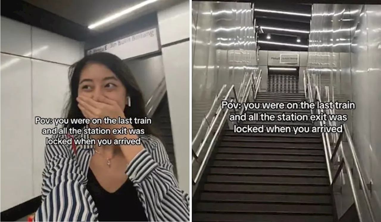 [Watch] Malaysian Woman Arrives At MRT Bukit Bintang On Last Train, Finds Herself Shut In