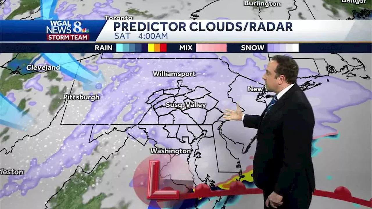 Friday update: Hour-by-hour snow forecast for South-Central Pennsylvania