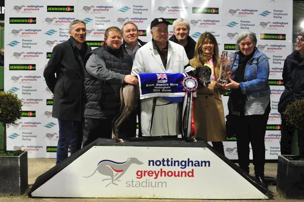 Local retired bricklayer turned greyhound trainer lands historic one-two-three in major competition final