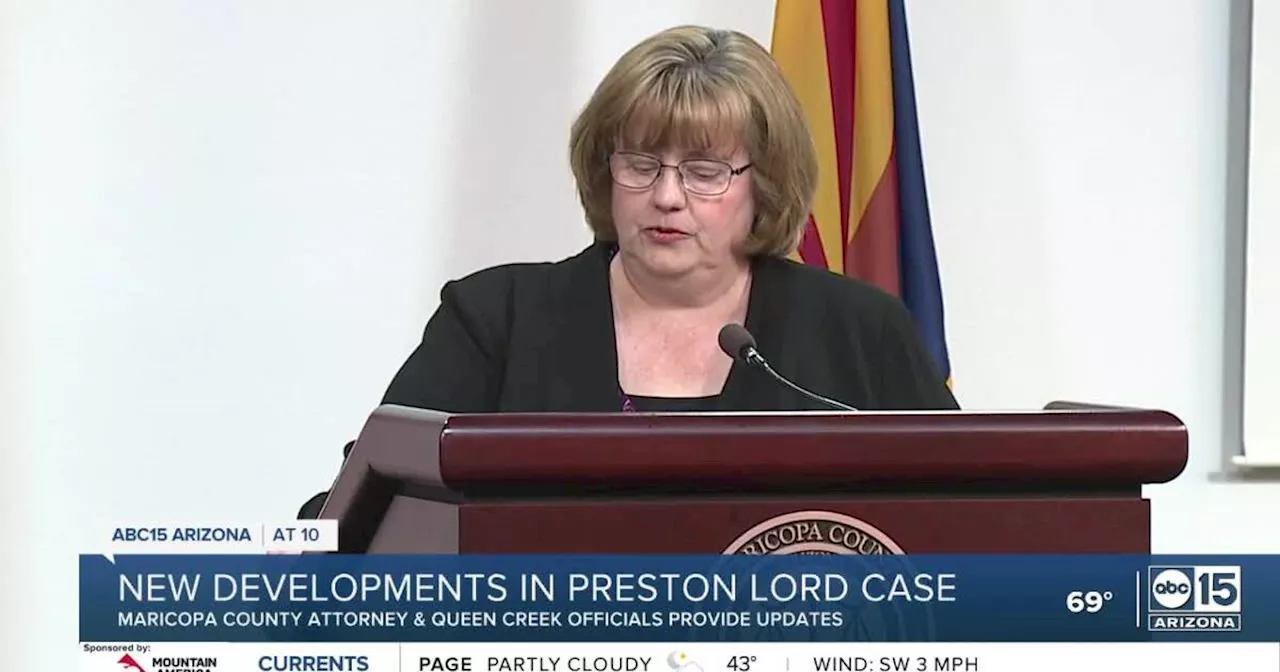 MCAO takes questions on Preston Lord case, Queen Creek mayor speaks publicly about arrests