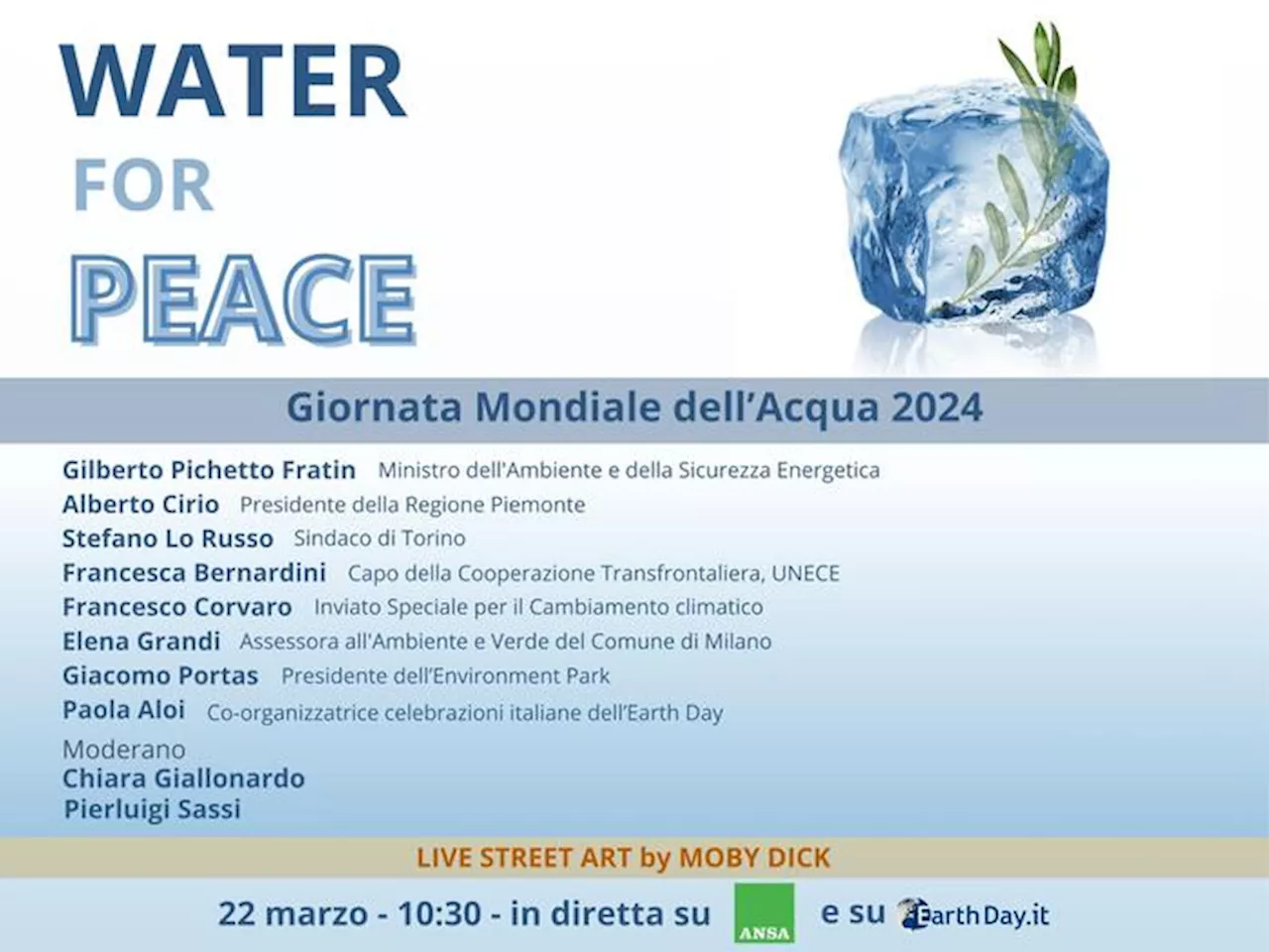 Per la Giornata dell'Acqua arriva 'Water for peace'