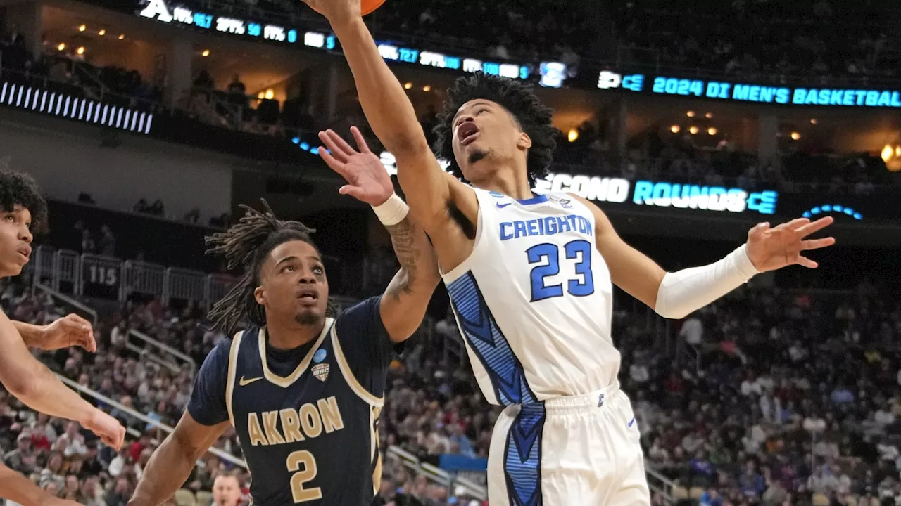 March Madness: Creighton outmuscles Akron for 77-60 win in NCAA Tournament opener