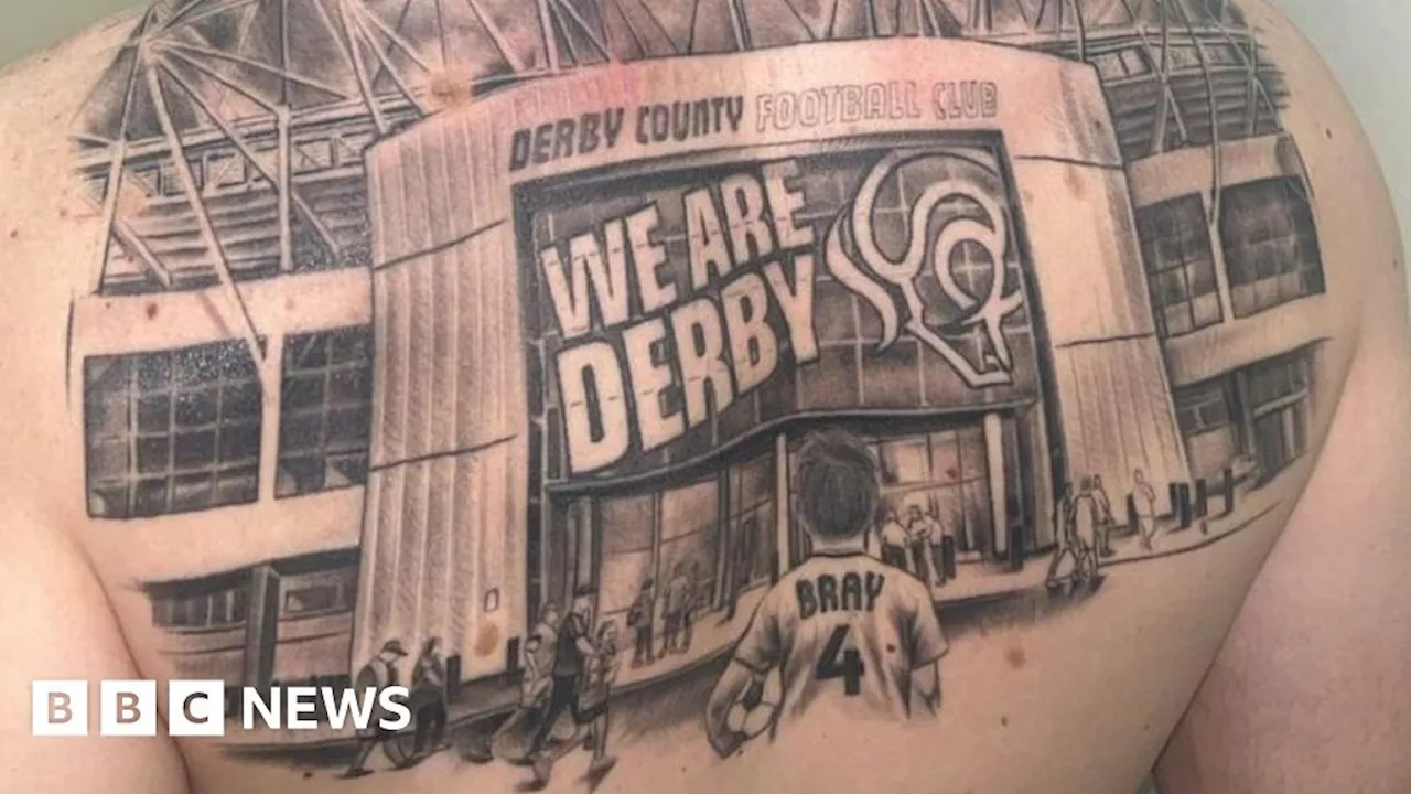 Derby County fan spends 18 hours getting back tattoo