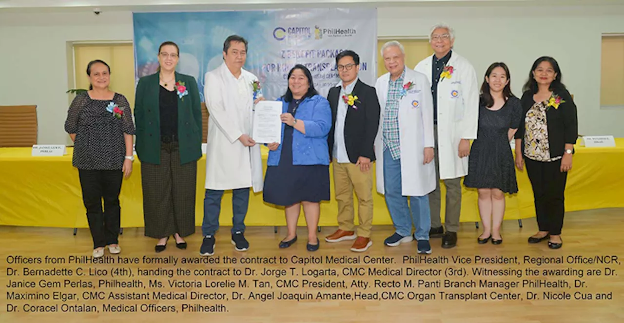 Capitol Medical Center is now a contracted PhilHealth facility for kidney transplants