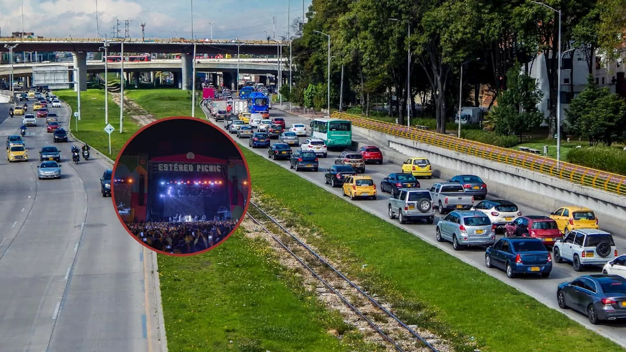 Cierres viales en Bogotá por Festival Estéreo Picnic: horarios, rutas alternas y más