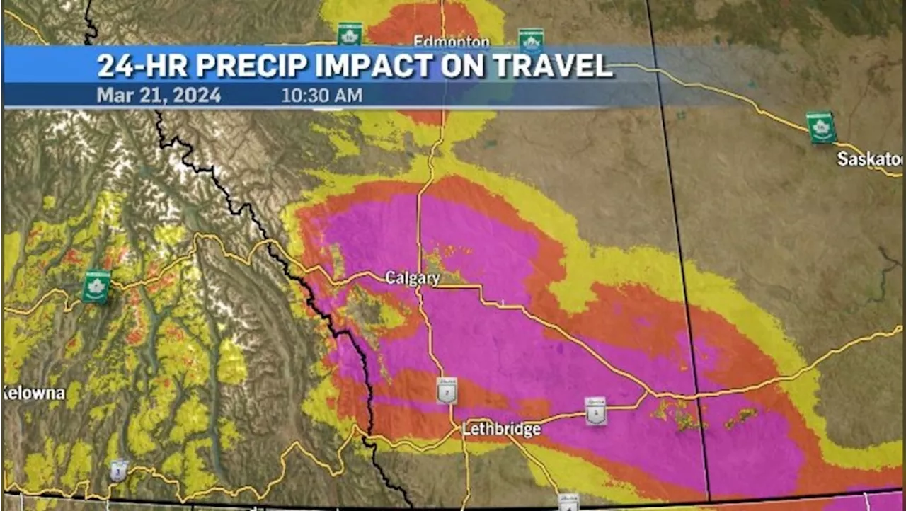 Calgary weather: Southern Alberta under a snowfall warning with increasing impacts to travel