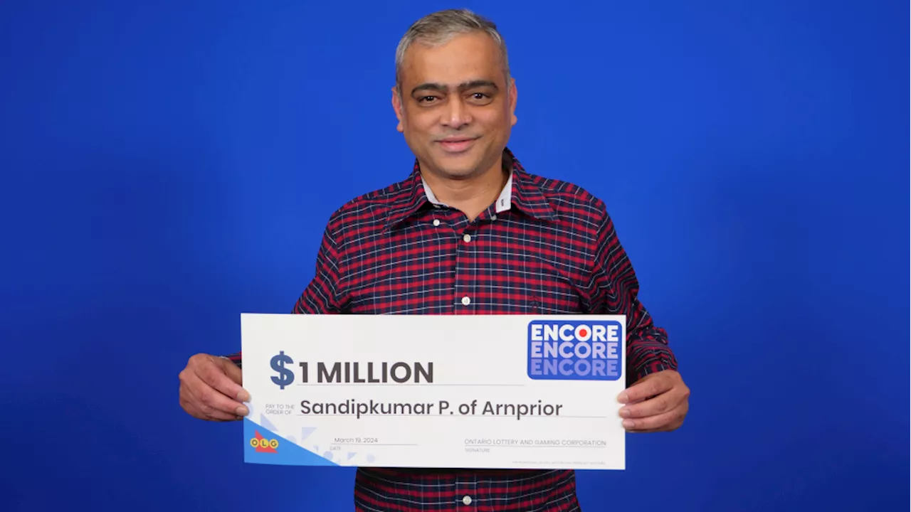 Self-employed Arnprior, Ont. resident $1 million richer after winning with Encore