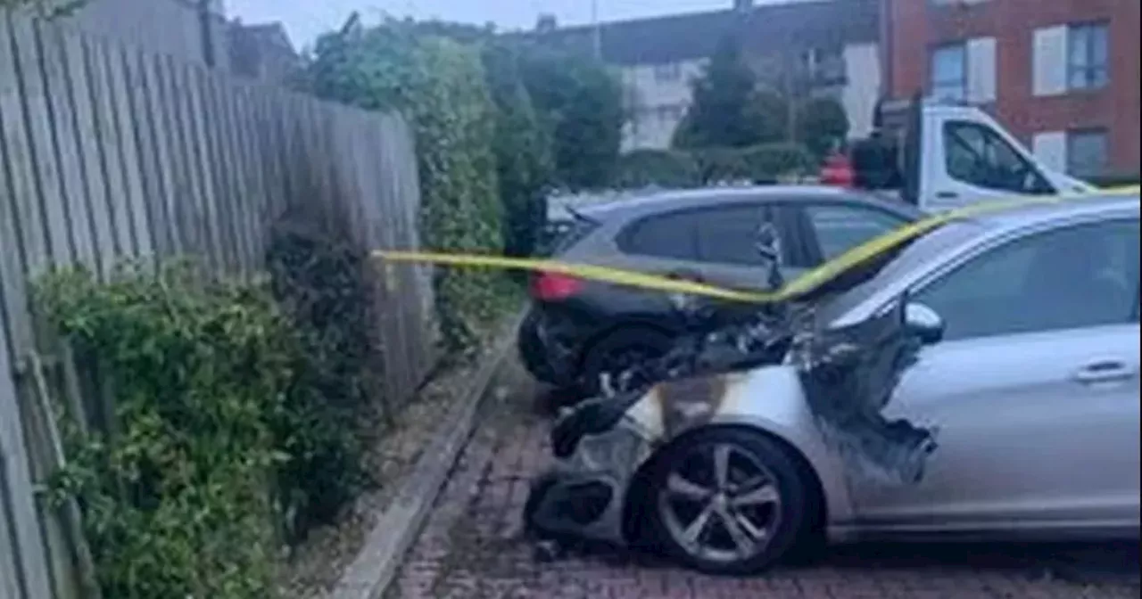 Car goes up in flames on Scots street as emergency services rush to scene