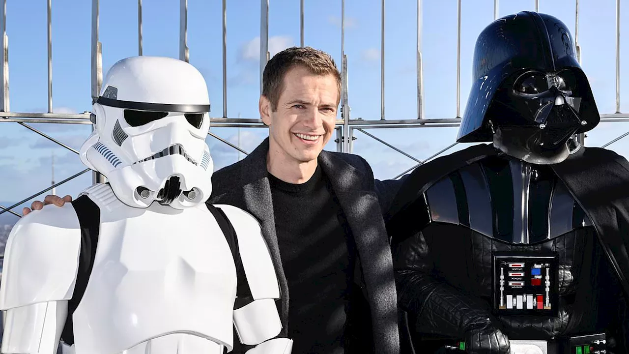 Darth Vader icon Hayden Christensen poses with Star Wars characters