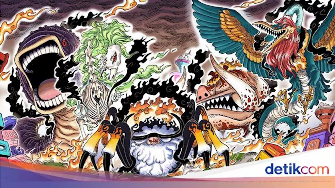 Spoiler One Piece Chapter 1111: Pertarungan Lawan Gorosei Berlanjut