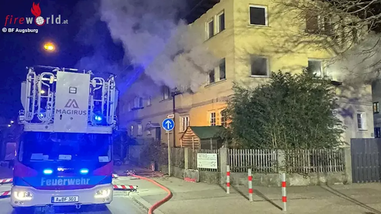 Bayern: Haus in Augsburg nach Brand vorübergehend nicht bewohnbar