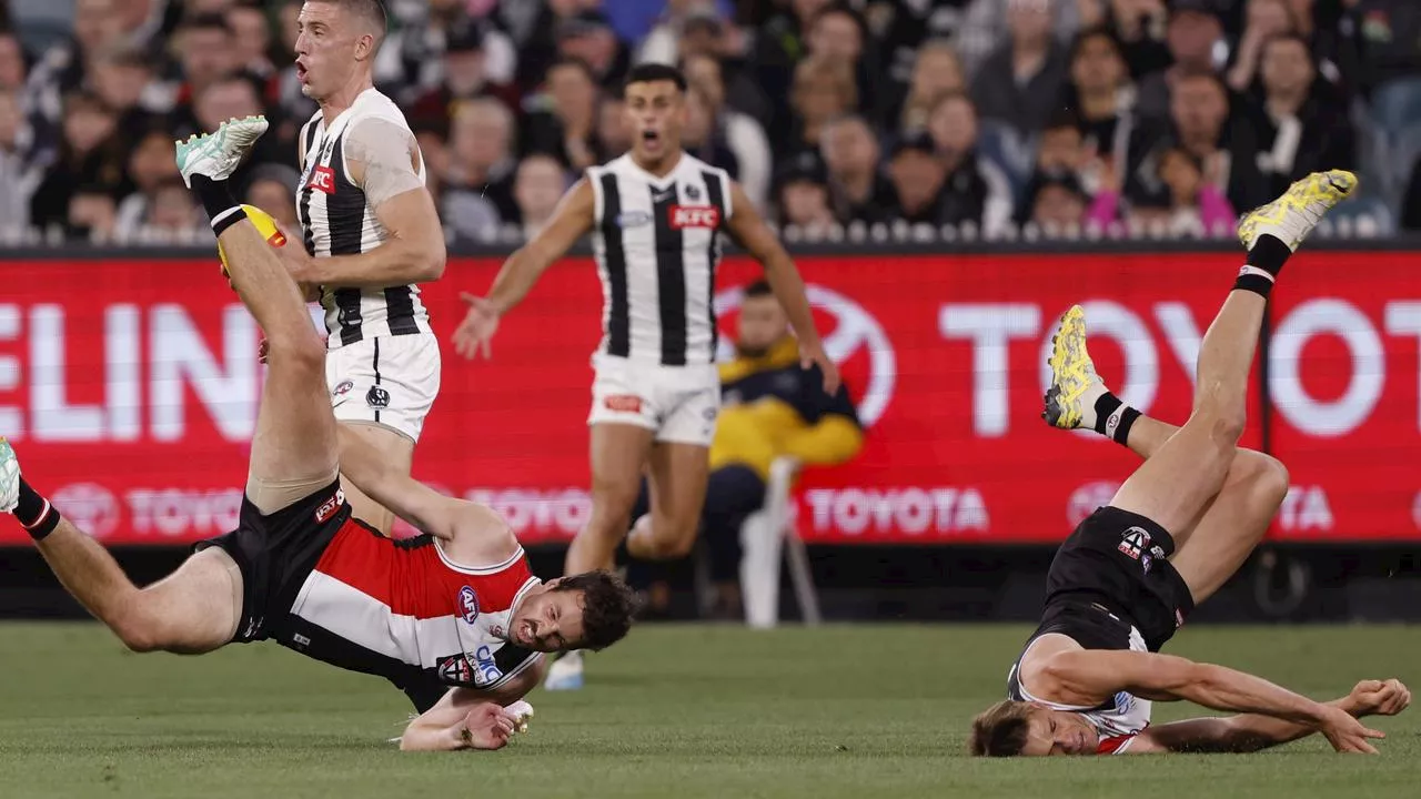 Sickening scenes as AFL star knocked out cold, stretchered off