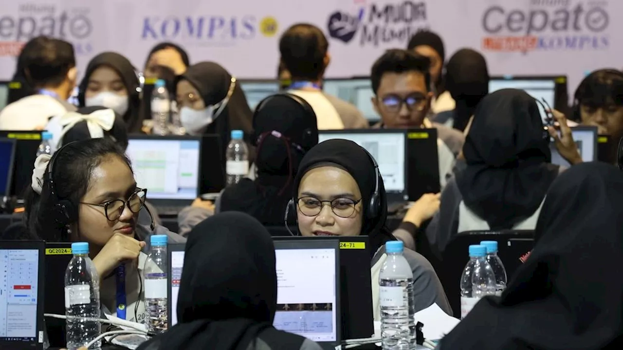 Hasil Pemilu 2024 KPU Mirip dengan Hasil Hitung Cepat ”Kompas”