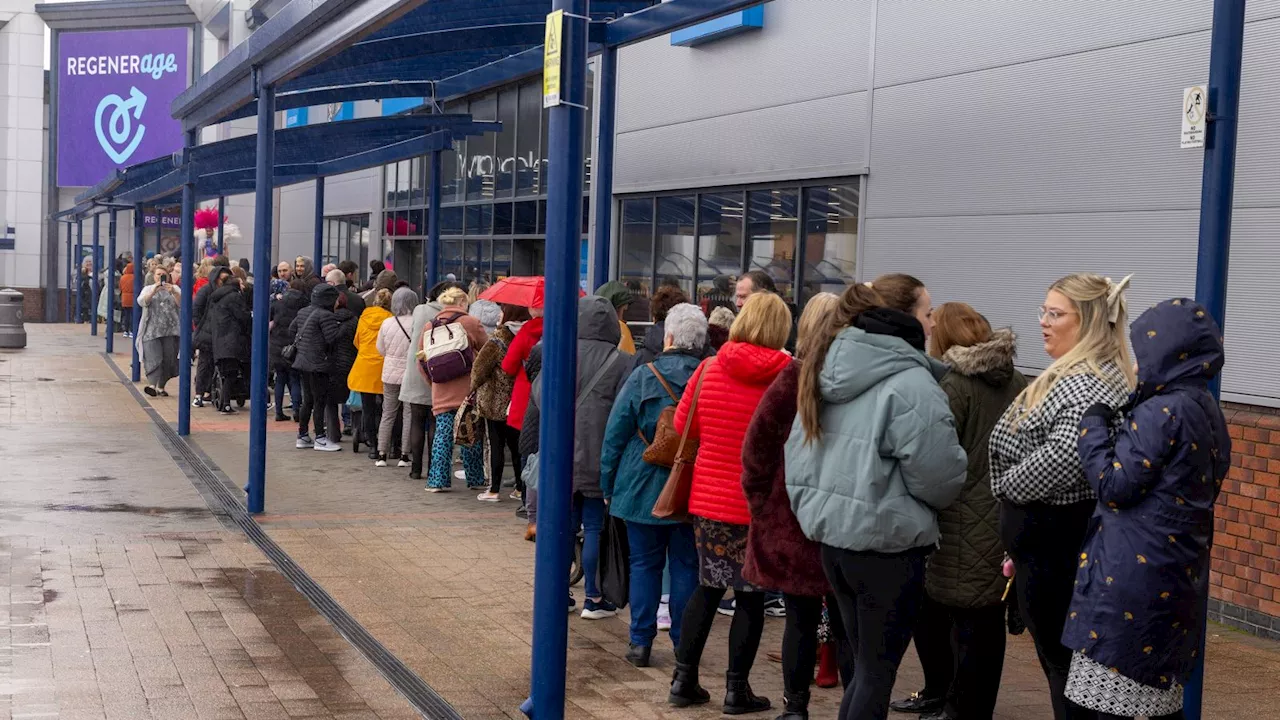 Hundreds queue around the block for new charity superstore in Bolton