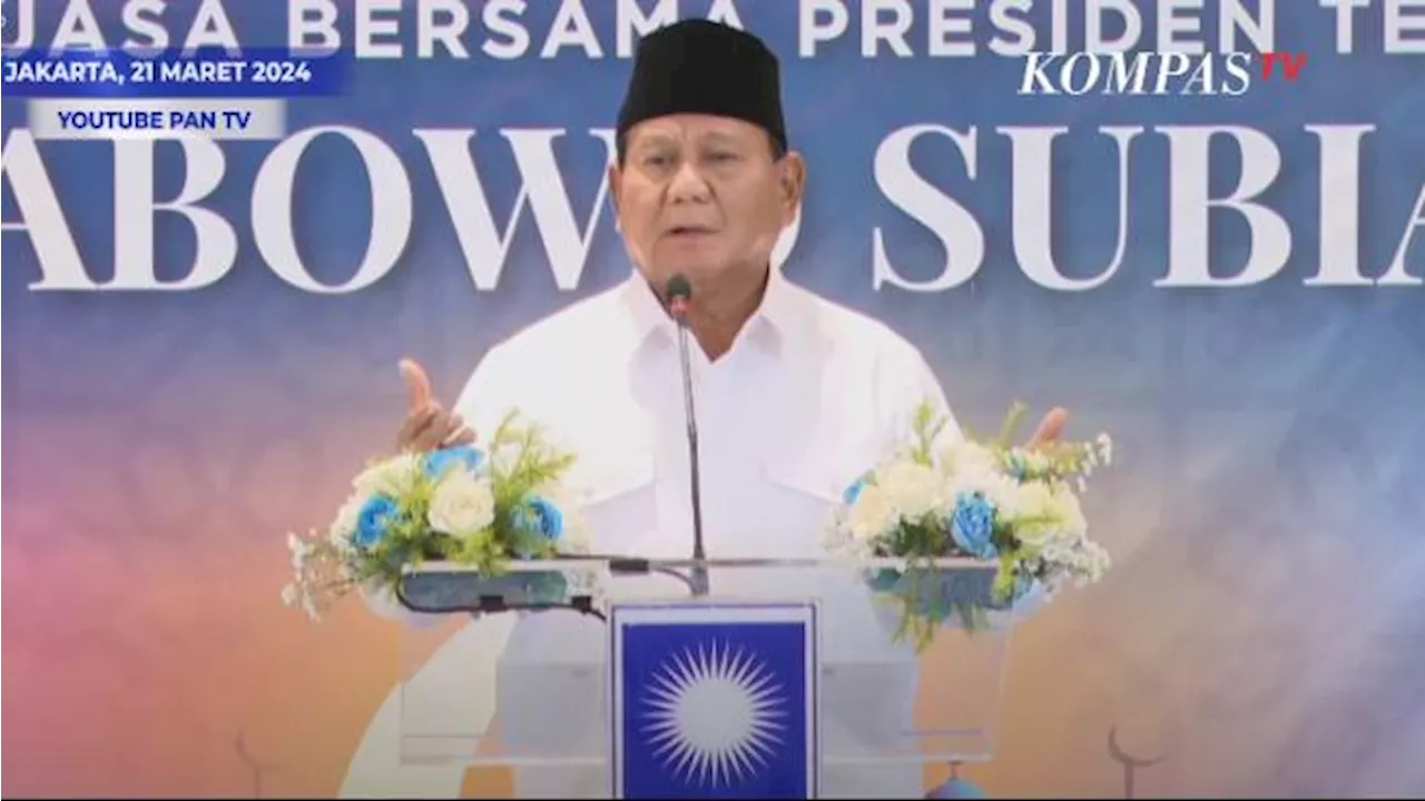 Saat Prabowo Subianto Janji Kader PAN Masuk Kabinet, Syaratnya Harus Putra Putri Terbaik