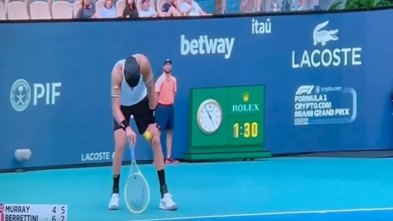 Tennis : en vidéo, Berrettini au bord du malaise face à Murray à Miami