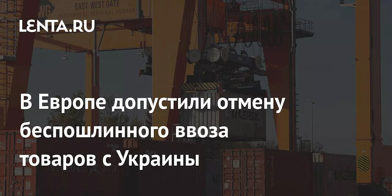 В Европе допустили отмену беспошлинного ввоза товаров с Украины