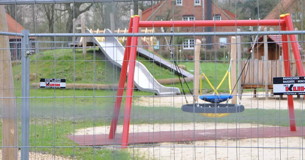 Neuer Luxus-Spielplatz im Kreis Gütersloh: Deshalb darf er aktuell nicht betreten werden