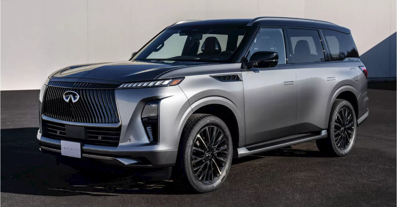 2025 Infiniti QX80 debuts in the US with concept car looks – three-row SUV; 450 hp 3.5L twin-turbo V6, 9AT