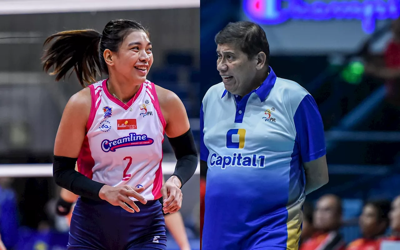 Emotional Alyssa Valdez wishes good health to old coach Roger Gorayeb after PVL reunion