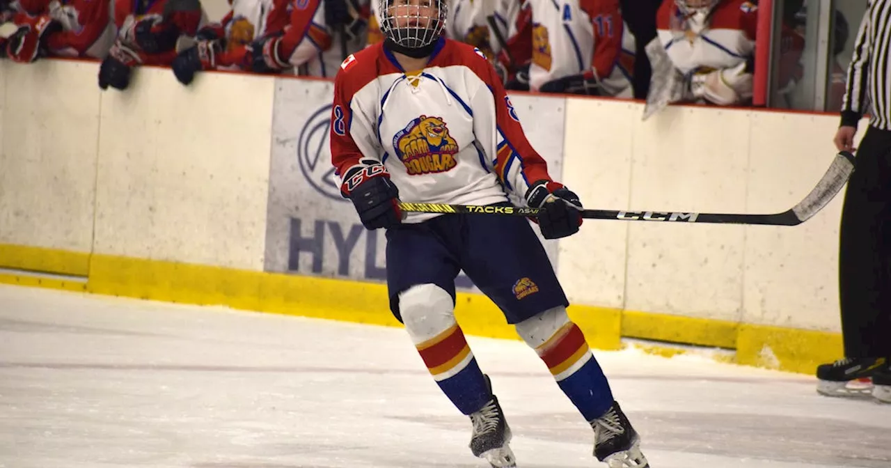 Record-breaking defenseman Jax Ginnish says Joneljim Cougars have 'good chance' in playoffs