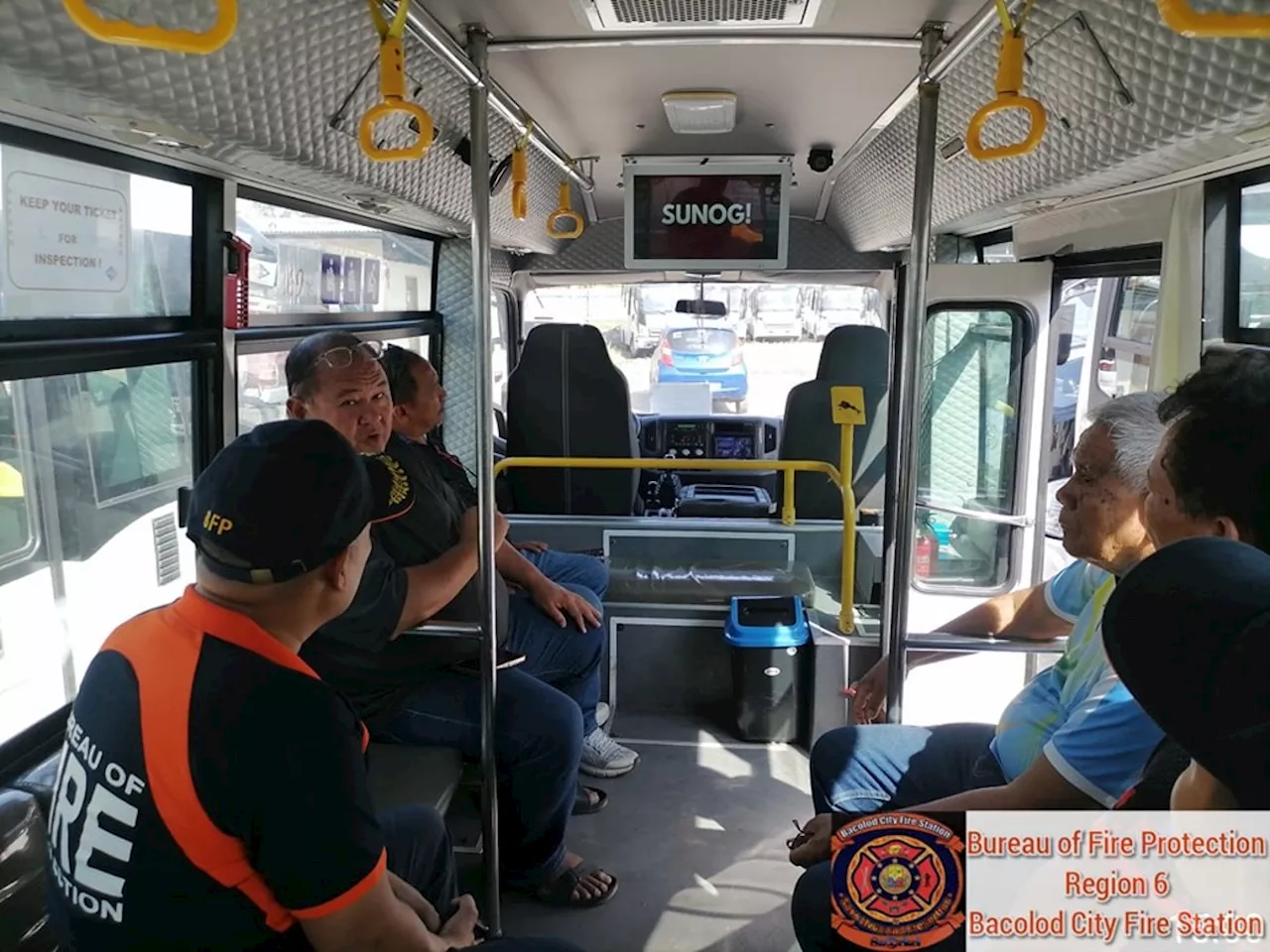 BFP-Bacolod brings fire safety awareness campaign to modern jeepneys