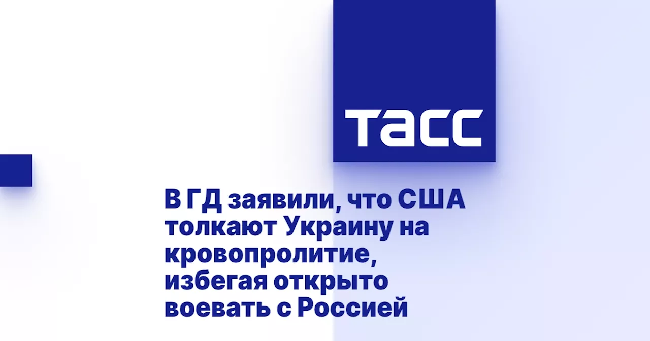 В ГД заявили, что США толкают Украину на кровопролитие, избегая открыто воевать с Россией