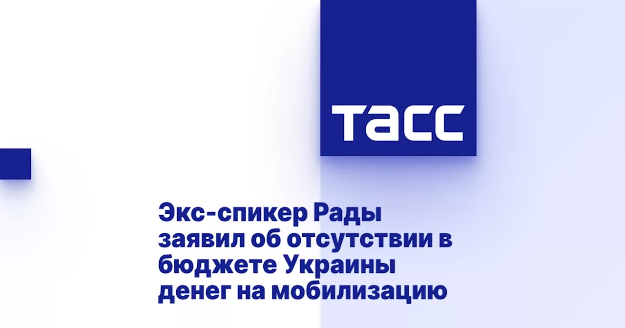 Экс-спикер Рады заявил об отсутствии в бюджете Украины денег на мобилизацию