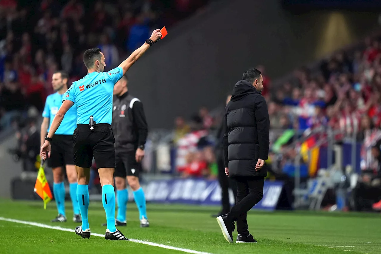 Barcelona head coach Xavi to serve two-game ban after Atletico Madrid red card