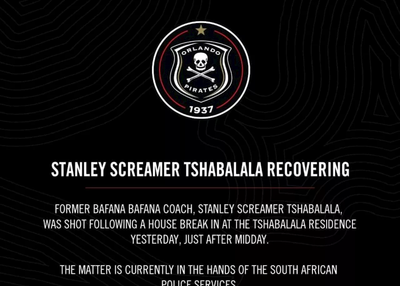 Breaking: Pirates confirm Tshabalala shooting