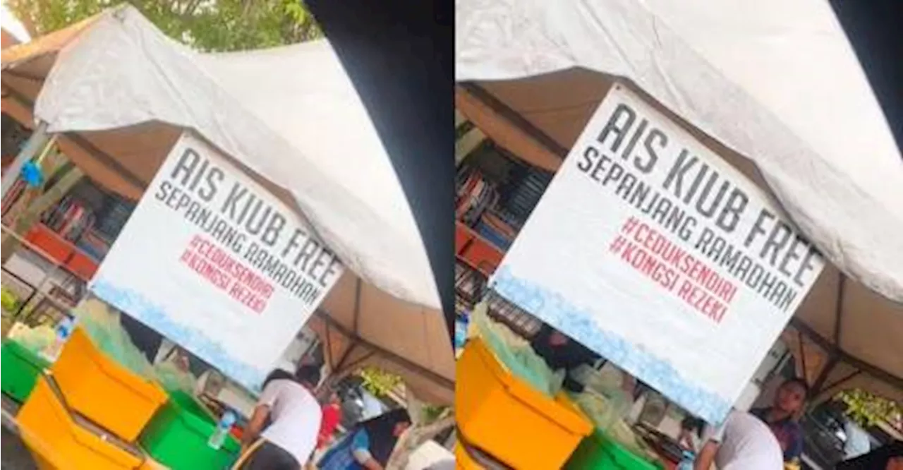 Ramadan bazaar stall goes viral for giving away free ice