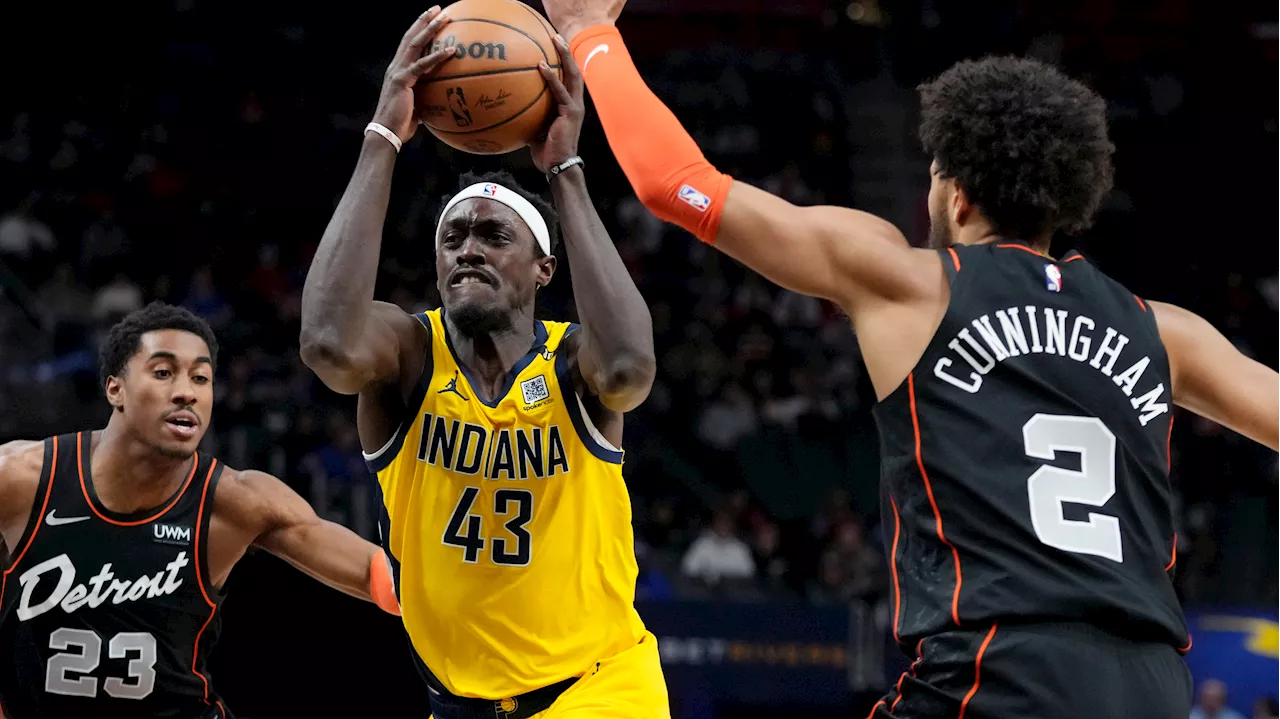 Siakam, Haliburton sharp as Pacers rout short-handed Pistons