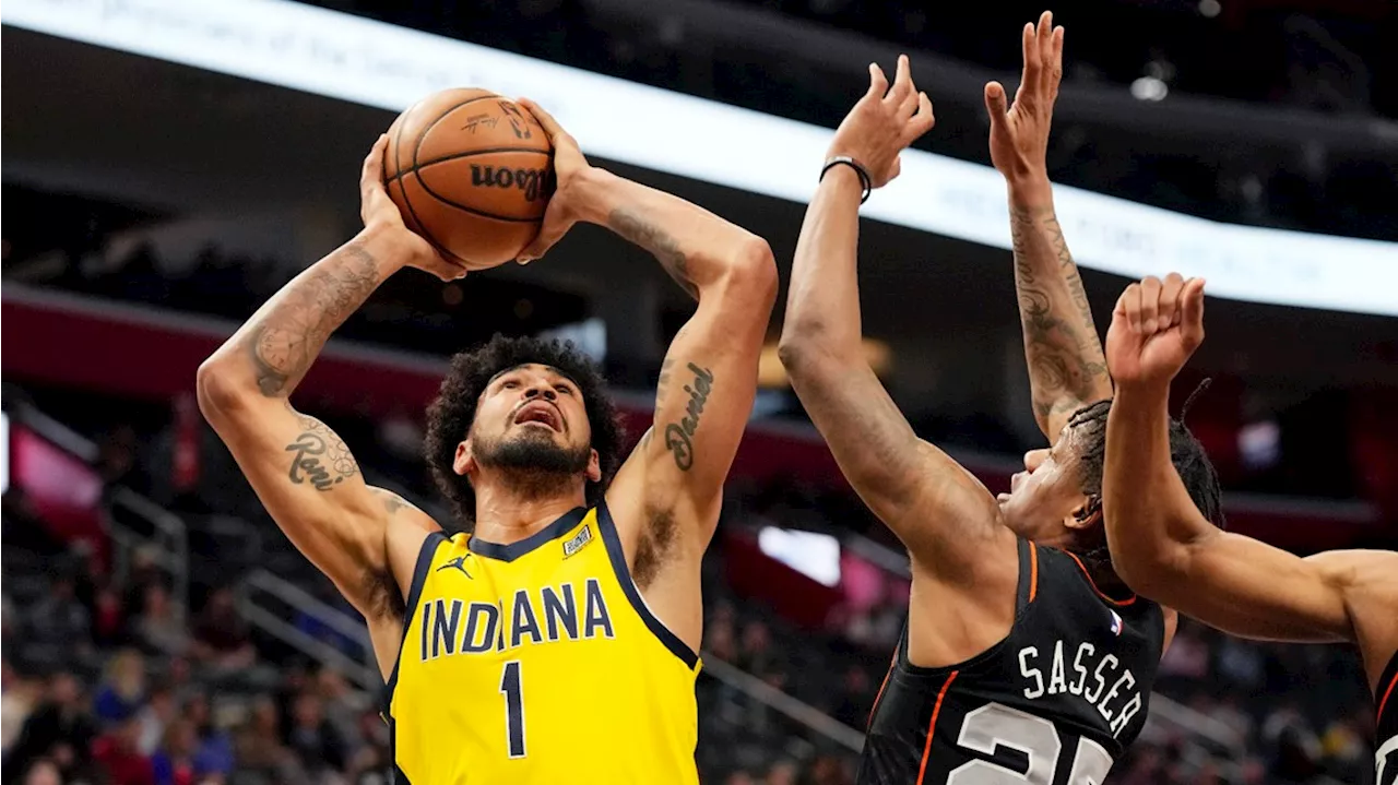 Siakam, Haliburton combine for 45 points as Pacers rout short-handed Pistons 122-103