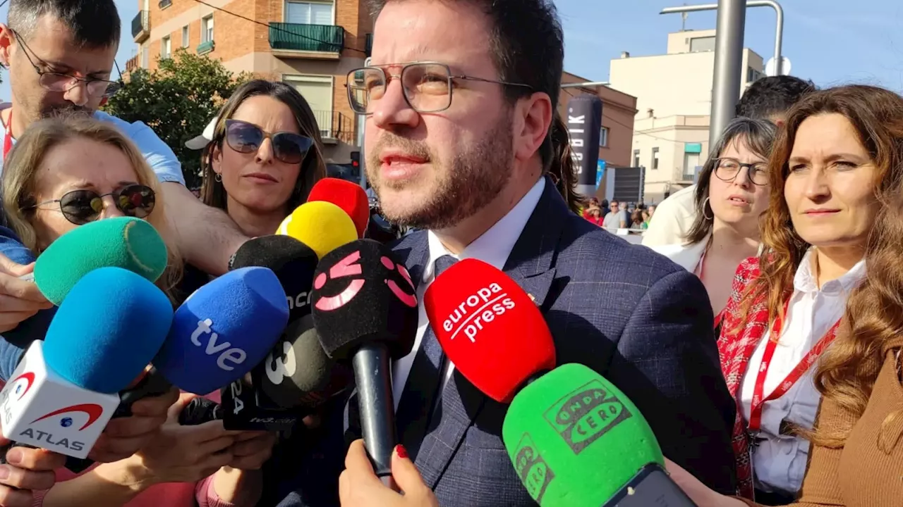 Aragonès desea que Puigdemont pueda defender su candidatura 'en plena libertad'