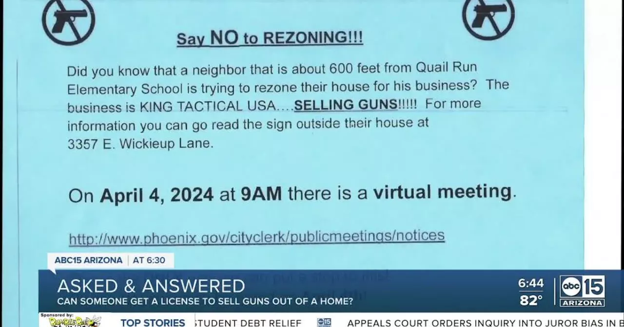 Valley neighborhood opposes potential gun sells