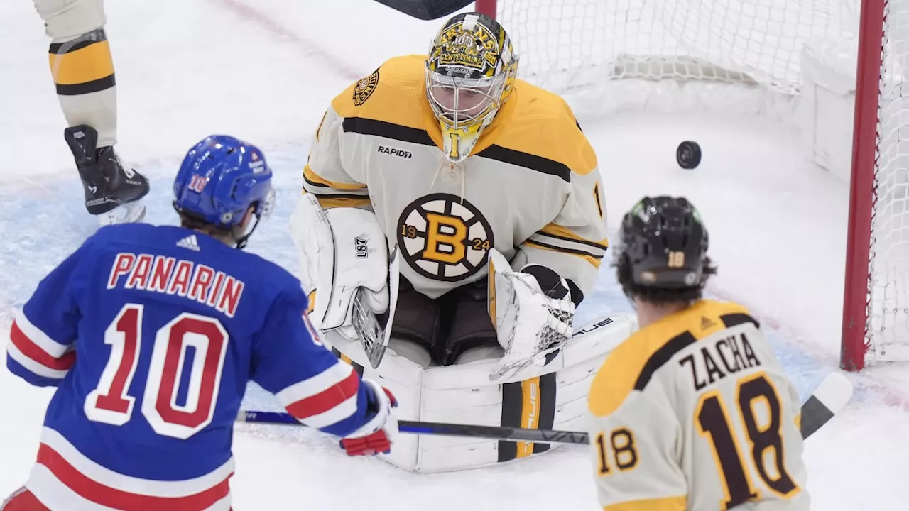 Artemi Panarin tallies hat trick to help Rangers beat NHL-best Bruins 5-2