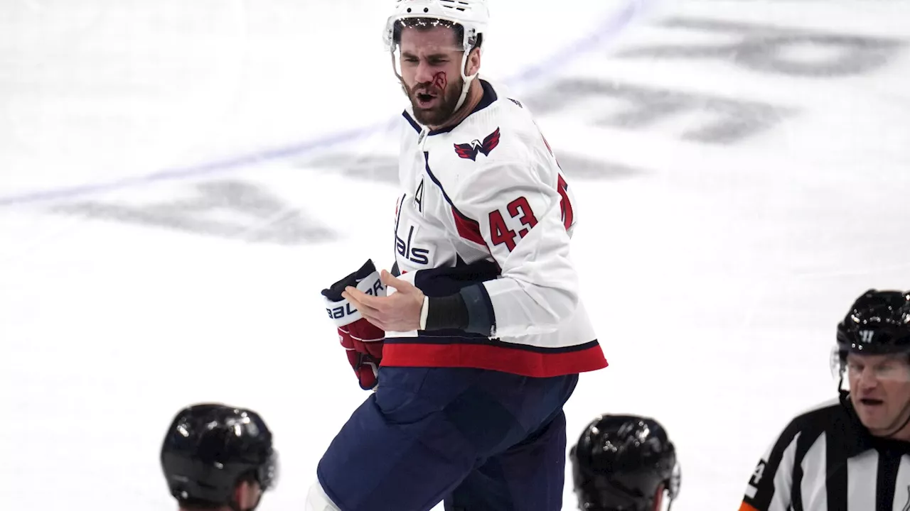 Capitals' Tom Wilson suspended 6 games for his stick to the face of Maple Leafs' Noah Gregor