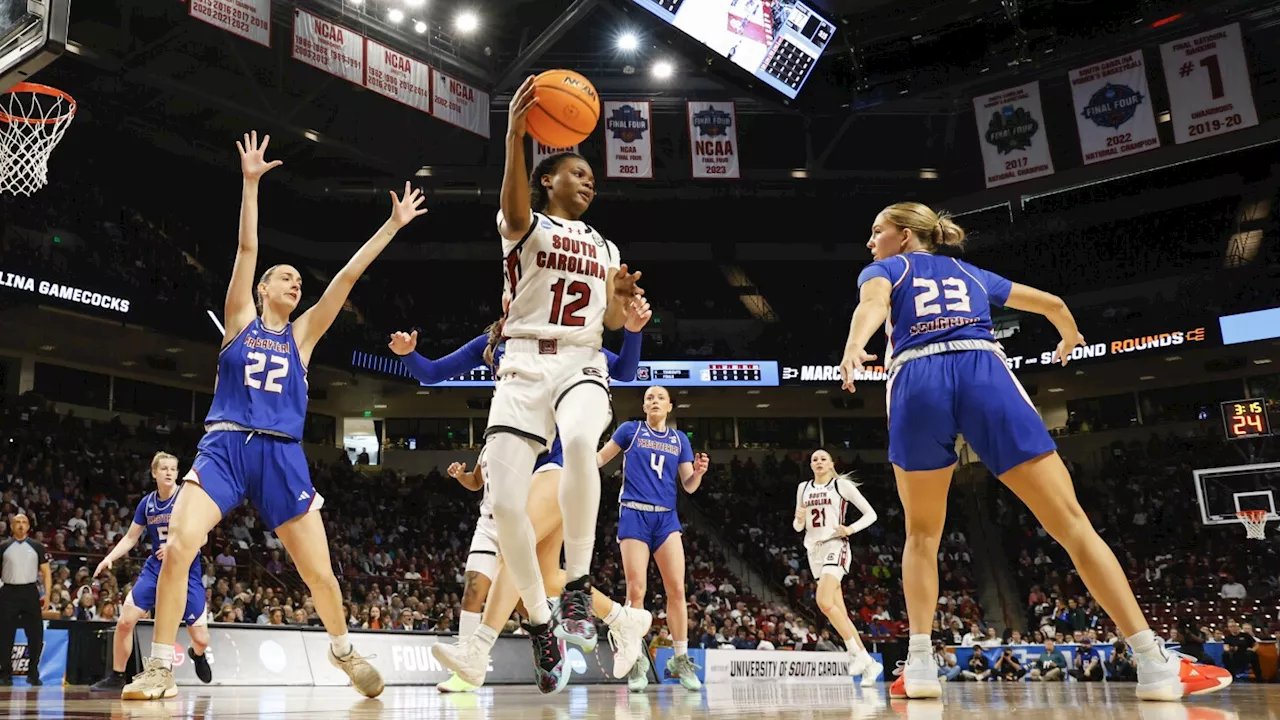 No. 1 seed South Carolina women blow past Presbyterian 91-39 to begin March Madness run