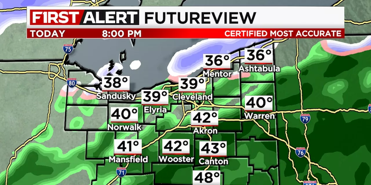 Northeast Ohio weather: Chill lingers, wintry mix moves in this evening