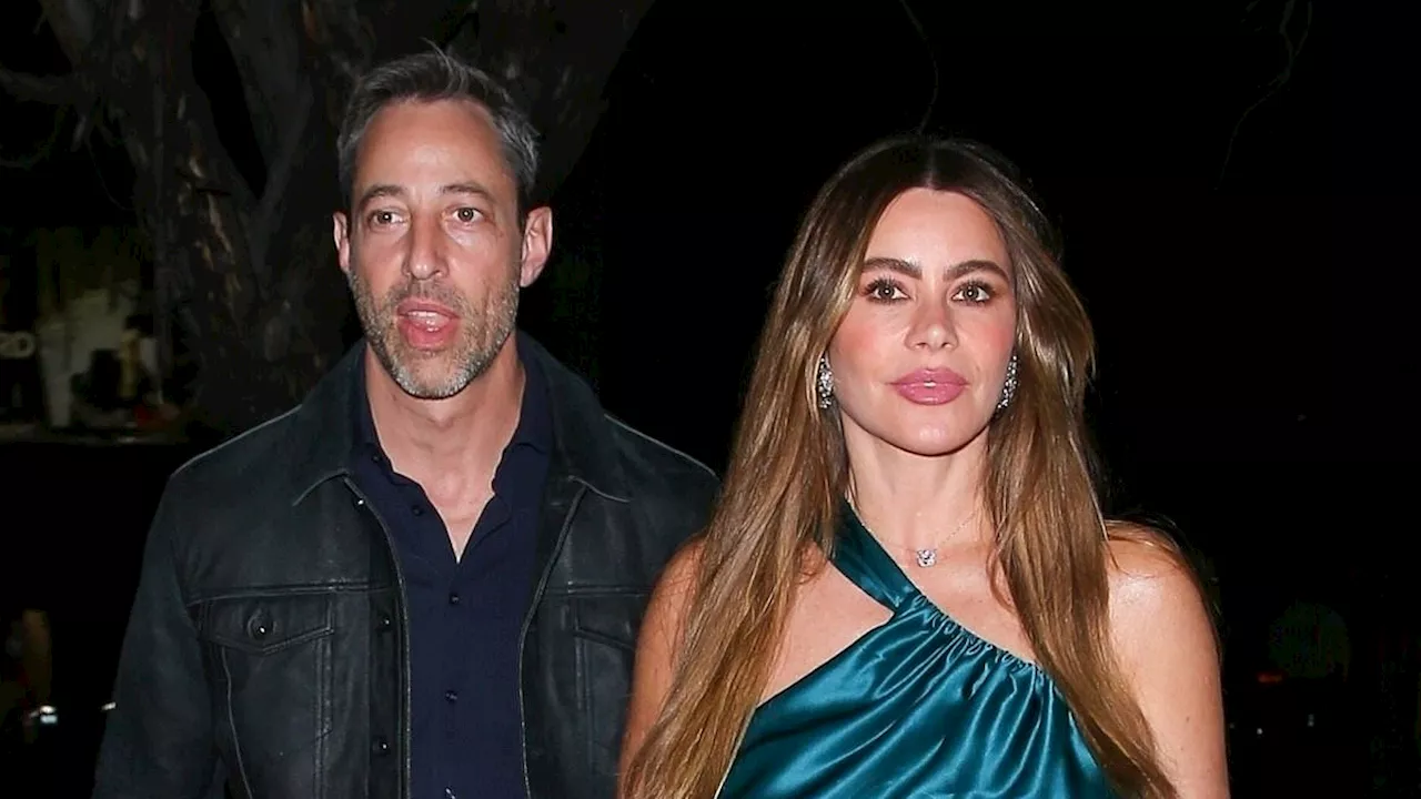 Sofia Vergara wears a turquoise jumpsuit for date night with surgeon boyfriend Justin Saliman in LA