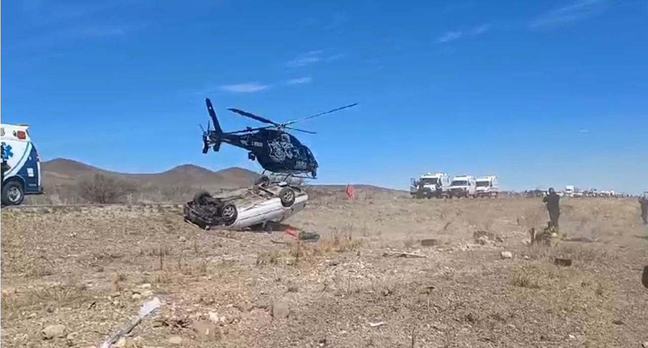 Volcadura deja cinco migrantes heridos en carretera a Ciudad Juárez