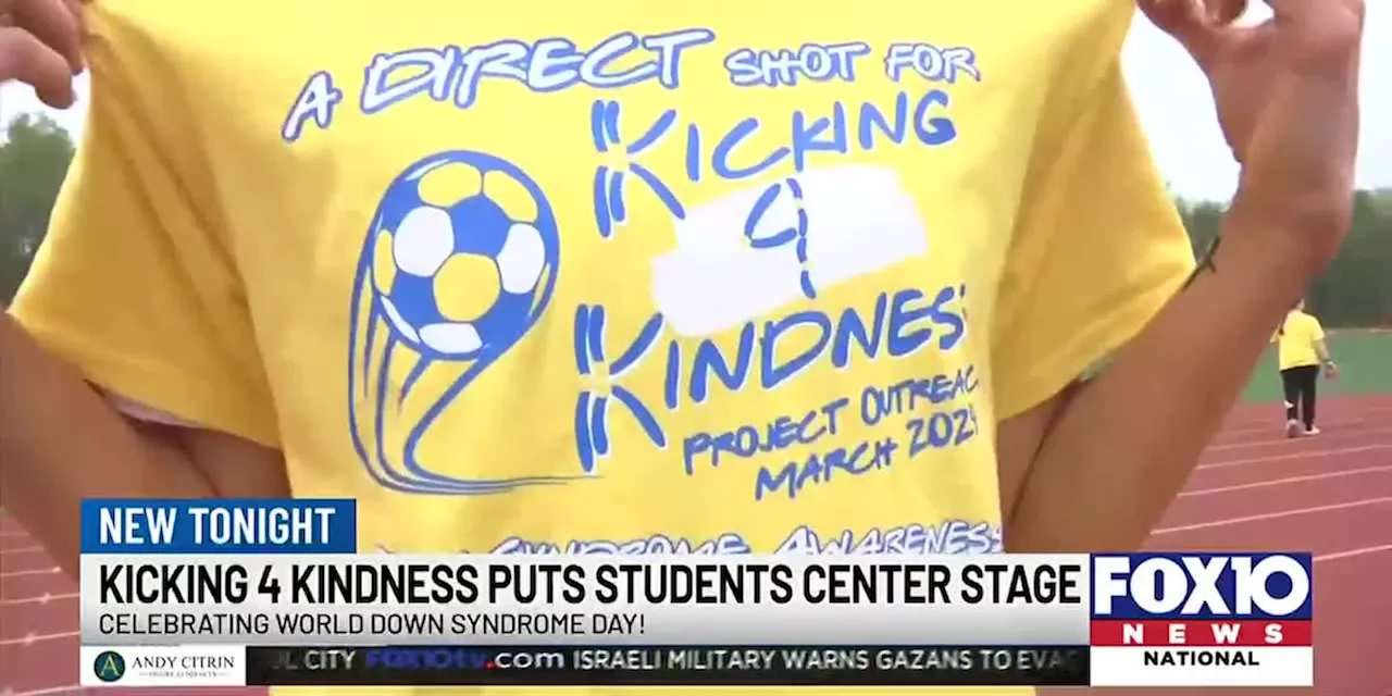 'Kicking 4 Kindness' direct shot for Down Syndrome Awareness