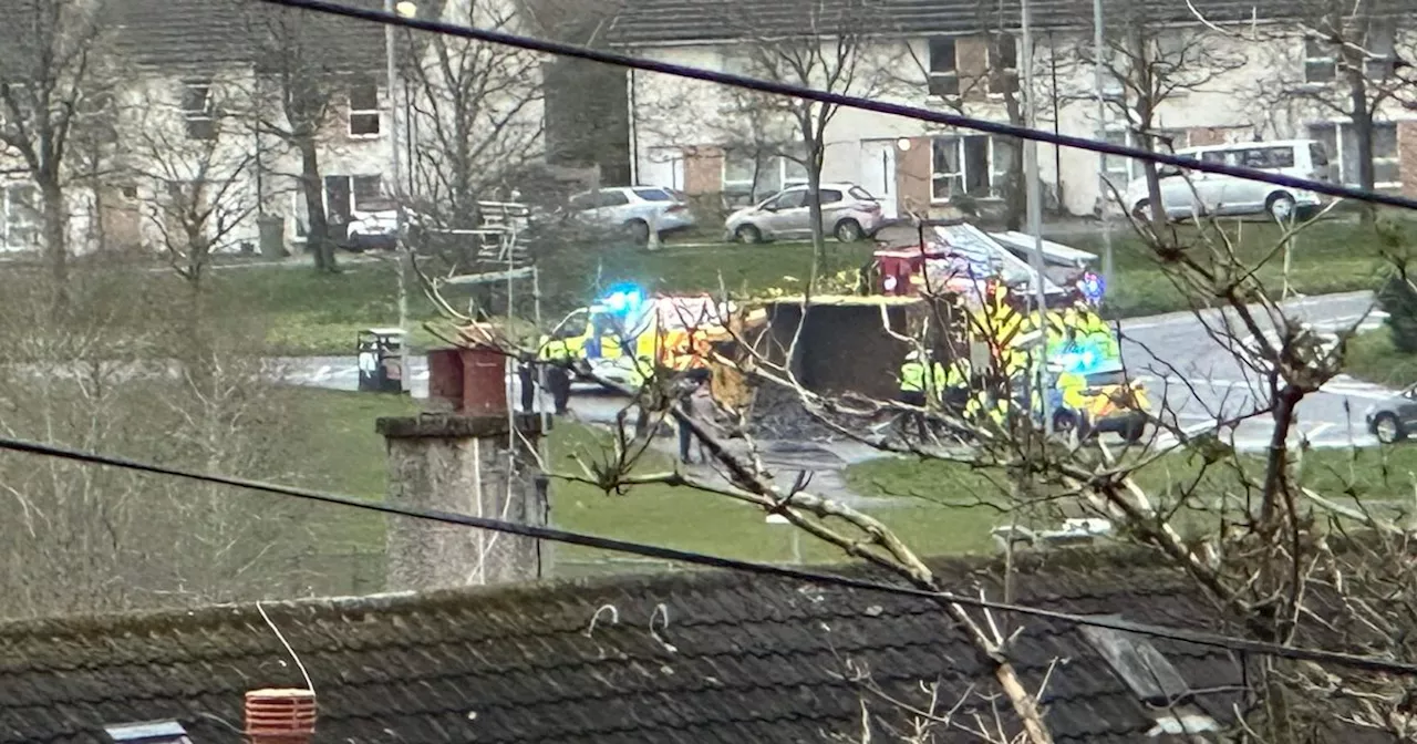 Man in serious condition after lorry overturned as police hunt for driver