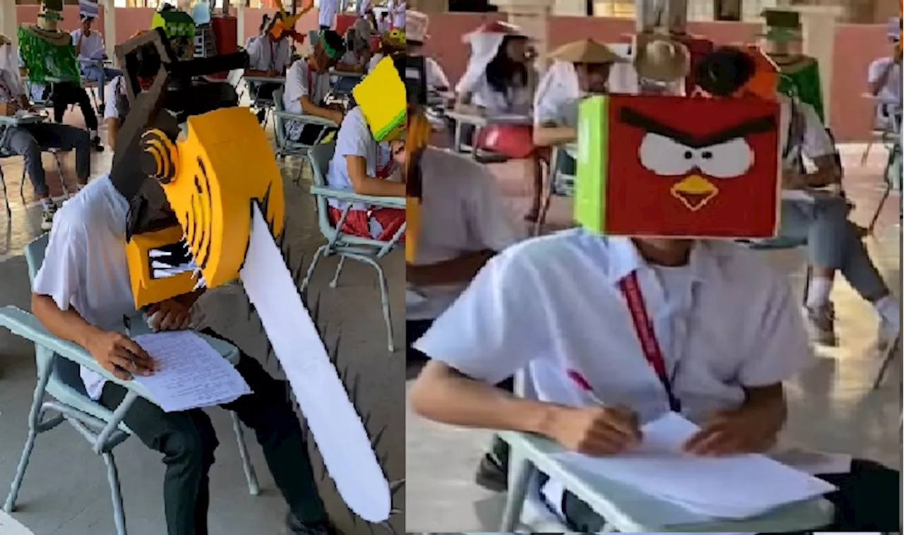 Mga estudyante sa isang unibersidad sa Batangas, palupitan sa anti-kopya headgear