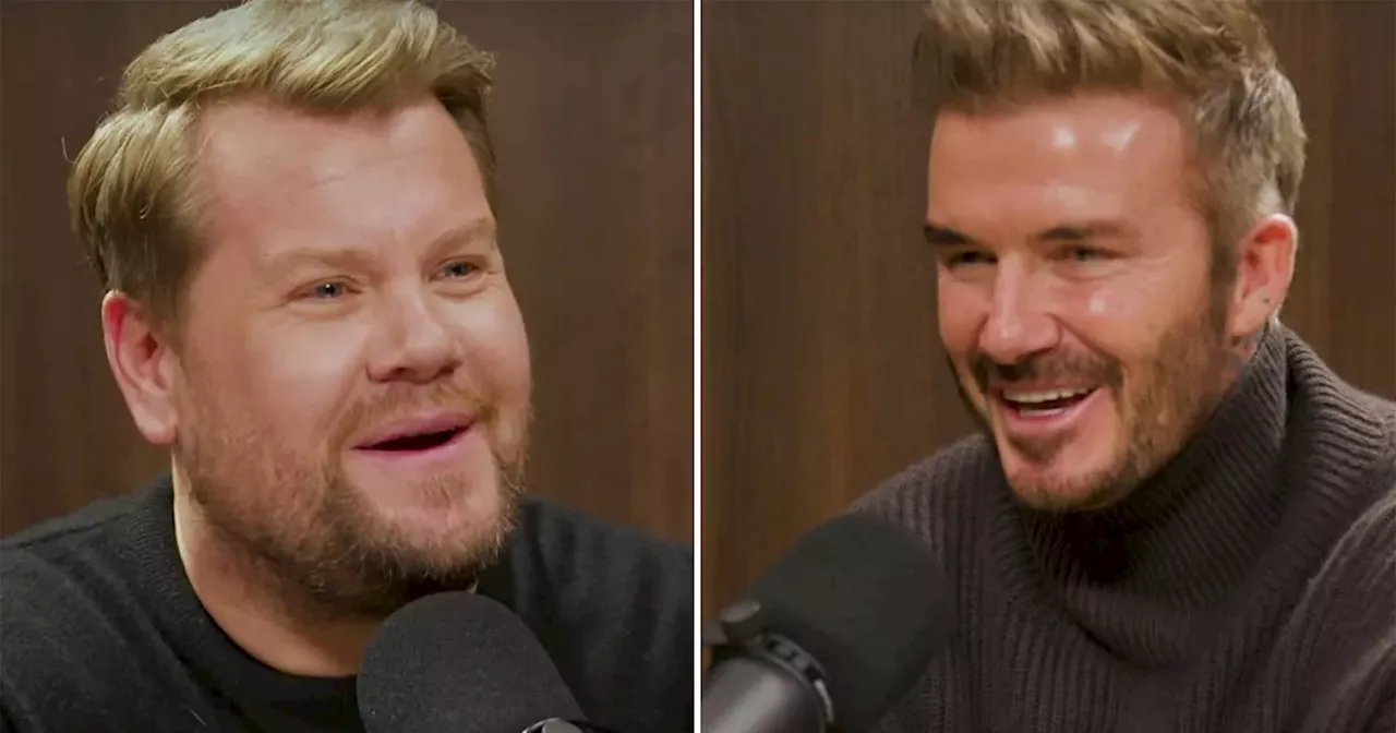 James Corden leaves David Beckham speechless with cringe Spice Girls question