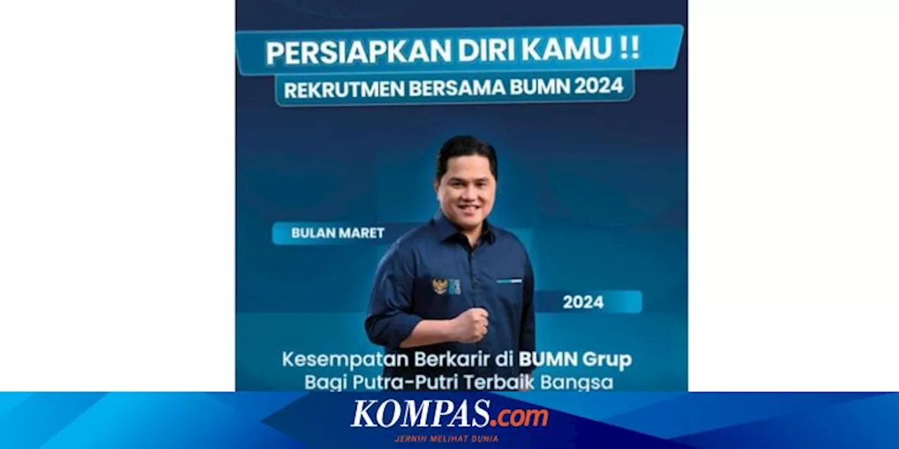 Rekrutmen Bersama BUMN 2024 Ada 1.830 Posisi, Lulusan SMA dan Difabel Bisa Daftar