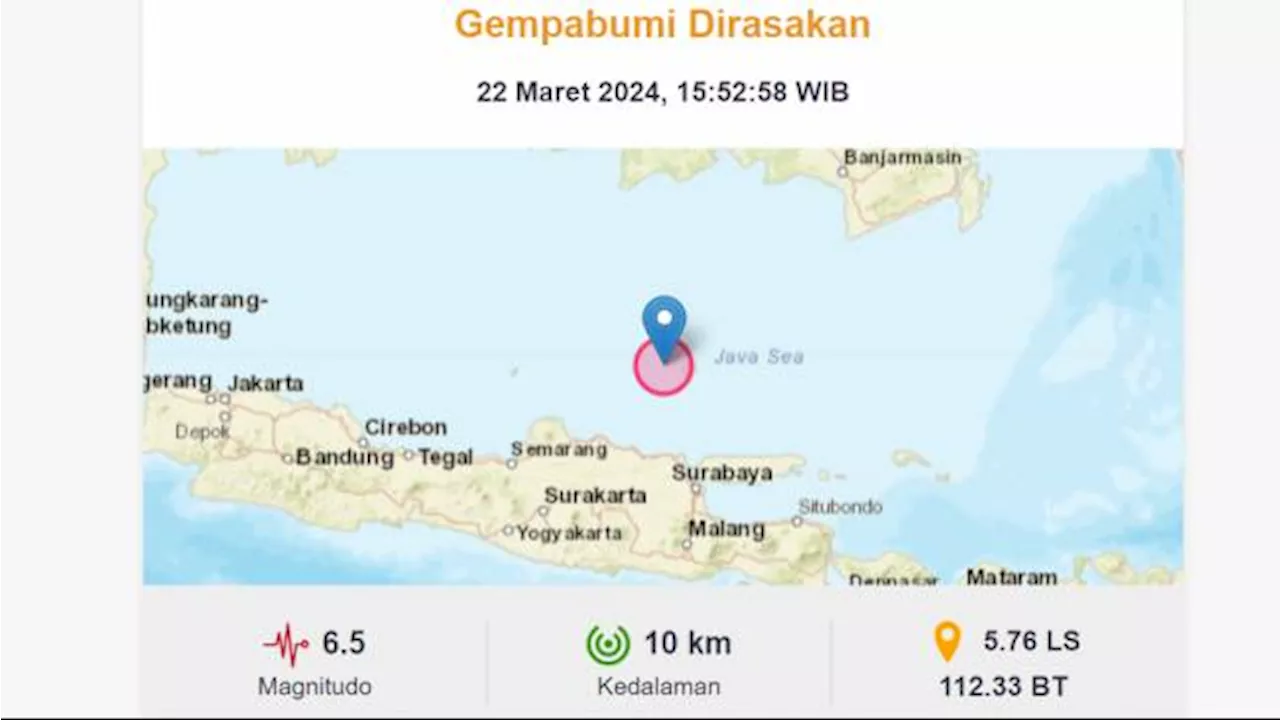 Gempa Tuban: BMKG Catat 78 Gempa Susulan